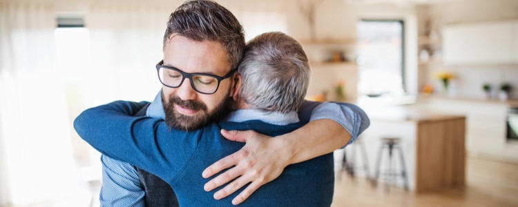 happy man talking to lawyer for help