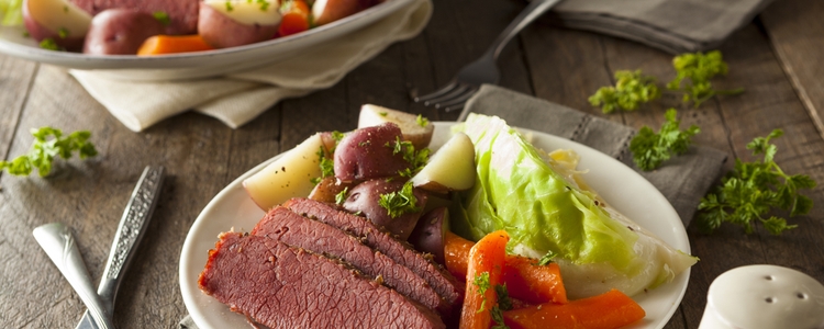 Celebrate St. Patrick’s Day with union-made corned beef, potatoes, cabbage and beer.