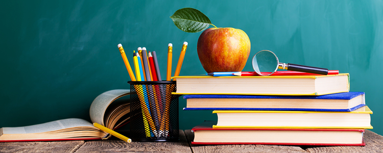 Back-to-School-Apple and books